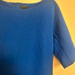 Ann Taylor Women’s Dress Shirt Sleeve Polyester Spandex Zipper Knee Length Blue Photo 1