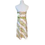 Liz Claiborne Spring Parade Strapless A-line Dress 10 White Floral Cottage NWT Photo 4