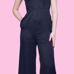 English Factory Black Satin Jumpsuit Photo 0