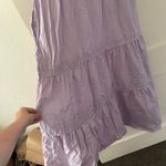 Quince 100% Organic Cotton Poplin Tiered Lilac Dress XS stretch Purple Photo 3