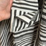 Ali Miles Women Sz XL Black White Stripe Minimalist Long Tunic Top Crinkle Artsy Photo 3