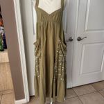 Anthropologie Anthro Daily Practice Top Tier Utility Sweetheart Midi Dress. Size M. MSRP $138 Photo 3