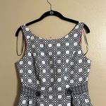 Robbie Bee A-line Geometrical Design Navy/White + Pink Lining Dress Sz 8 Photo 1