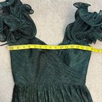 After Six  6883 Covertible Ruffle Strap Pleated Gown Metallic Evergreen M Photo 6