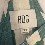 Urban Outfitters NWOT Green and White UO Bailey Linen Overalls Size XS Photo 2