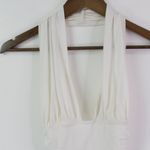 Free People  Crop Jersey Halter Top White Size S Photo 1
