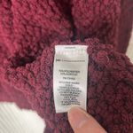 cupio  Long Cardigan Textured Popcorn Maroon Red Long Sleeve Pockets Open Medium Photo 3