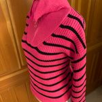 Lavishly Paris New! Women’s Striped Pattern Colorblock Drop Shoulder Sweater Photo 2