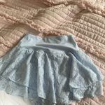 Aerie  Lace Flowy Short  in Eyelet Blue Size Small Photo 2