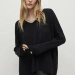 All Saints Rhoda V Neck Sweater Alpaca Wool Blend Black Size small Photo 0