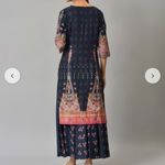 W For Woman India Kurtis Dress Cover Jacket Layer Blue Size 6 Photo 13