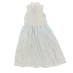 Frank & Eileen Daphne Sleeveless Polo Midi Dress Linen Blue Stripe Medium Photo 4