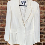 DKNY Donna Karan New York Vintage Ivory 2-Button Blazer Jacket Women's Size 6 Photo 0