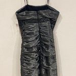 Carmen Marc Valvo NWT  Ruched Gunmetal Strapless Dress Size 10 Photo 2