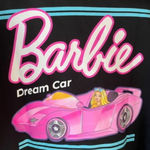 Barbie Dream Car Classic Logo Crew Neck Black Pink Logo Patch Medium NEW NWT Photo 1