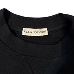 Ulla Johnson  Landry Sweatshirt Dress Black Puff Sleeve Ruffle Hem Womens Size P Photo 5