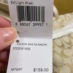 Coach NWT Signature North/South Crossbody khaki, ivory snake and silver Photo 4