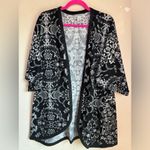 Catherines Floral Paisley Open Front Crochet Trim Kimono Sleeve Sweater 22/24 2X Photo 1