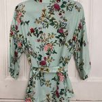 Bershka Mint / Flowers Beach Cover Up / Top Size XS/ S Photo 2