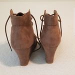 Wet Seal New Wedge Lace Up Brown Boots Photo 2
