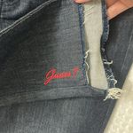 Guess  Retro High Rise Embroidered Raw Hem Jeans Size 29 Denim Photo 2