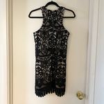Lovers + Friends  Revolve Caspian Shift Dress Black Floral Crochet Lace Photo 2