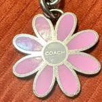 Coach  Pink Daisy Enamel Keychain Bagcharm NEW $95 Photo 0
