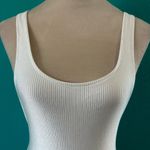 Aerie NWT  Shine Rib Birthday Scoop Cheekiest One Piece Swimsuit White Size XS Photo 3