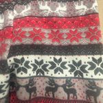 Eye Candy Fleece Warm Leggings Winter Womens Size Medium Red Black Gray Reindeer Photo 6