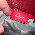 Nine West  Womens Purse Handbag Shoulder Bag Crossbody Red Black Zipper Accent Photo 8