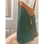 Vera Pelle Green BROWN Leather Purse  Italian Crossbody Handbag Photo 3