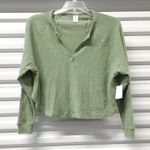 Abound  Sweater Women's Medium Green Long Sleeve Pullover V-Neck Casual Top Photo 0