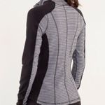 Lululemon Black and White Stripe Zip U-Turn  Quarter Zip Photo 2