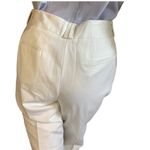 Larry Levine WHITE CROPPED LEG CUFF HEM TROUSERS (10) Photo 7