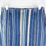 Wild Fable  Denim Mini Skirt Muted Stripes Blue Yellow Pink Green 4 Photo 2