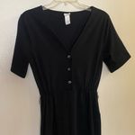 H&M  Womens Solid Black Jumpsuit S Small Bust 32” Inseam 28” No ties or belt Photo 1
