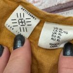 Artisan NY 100% Linen High Low Round Neck Loose Fit Ochre Yellow Size XL Photo 5