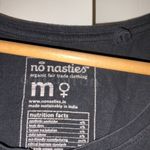 No Nasties Now Or Never T Shirt Medium Black Short Sleeve 100% Organic Cotton Photo 1
