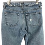 Reformation Jeans Blue Distressed Zip Fly Cropped Cigarette Style Size 27 Photo 2