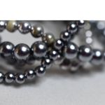 Source Unknown 4 Criss Cross Shades Of Gray Trendy Y2K 5" Stretch Statement Bracelets Photo 1