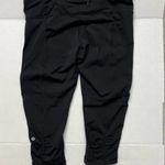 Lululemon Cropped Legging 6 Run For Your Life Black & Gray Ruched Detail Photo 7