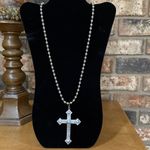 Southwestern arrowhead and cross pendant ball chain necklaces. Silver Photo 2