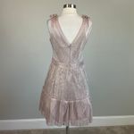 XScape Sleeveless Fit and Flare Mini Cocktail Dress Metallic Pink Size 12 Photo 3