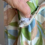 Girl and The Sun St Tropez Leaf Print Tiered Hem Midi Dress Size XL Blue Photo 7