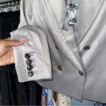 White House | Black Market Cropped Velvet Blazer Mercury Gray Photo 4