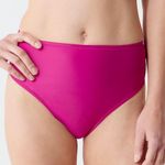 J.Crew NWT Hallie Bikini Bottom Pink Size M High Rise Bright Swim Femme Cute Photo 1