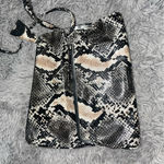 Jessica Simpson  Black and Cream Snakeskin Crossbody Bag Photo 2