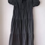 Mod Ref  Black Tiered Midi Dress M Photo 3