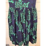 Modcloth  DuPenny Peacock Print Tea Length Dress Size 8 Fit Flare Small FLAW Photo 6
