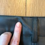 ZARA  Faux Leather Pants Black Straight Leg High Rise Size 4 Photo 6